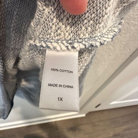 Koolaburra by Ugg Blue Grey Terry Cloth Full Zip Lightweight Jacket - Size 1X - Picture 4 of 6